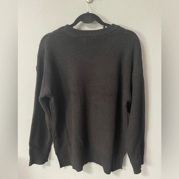 NWT Miracle Cotton Crew Neck Long Sleeves Black Sweater. Size S/M - Picture 2 of 7